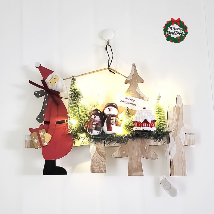 전구 산타 눈사람 가랜드 건전지형,오너먼트,크리스마스트리,장식,크리스마스리스,, 단품