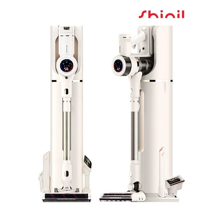 신일 무선청소기 SVCST25WIF  400W BLDC 올인원스테이션 먼지통비움충전거치수납