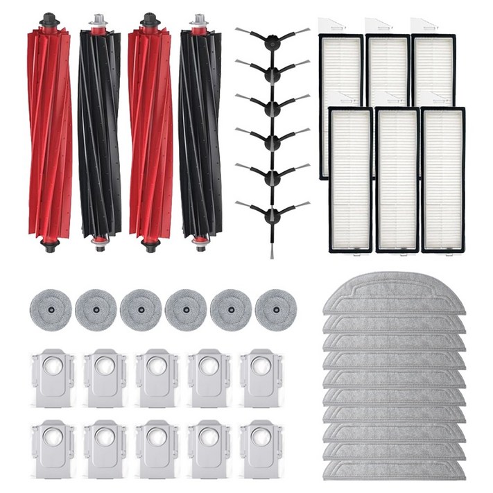 로보락 S8 MaxV Ultra 소모품 물걸레 더스트백 필터 브러쉬 호환 부품 1년 구성품