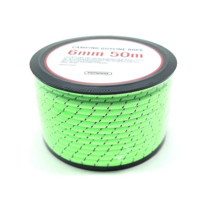 캠프웨이 반사 스티링줄 캠핑로프 6mm 50m