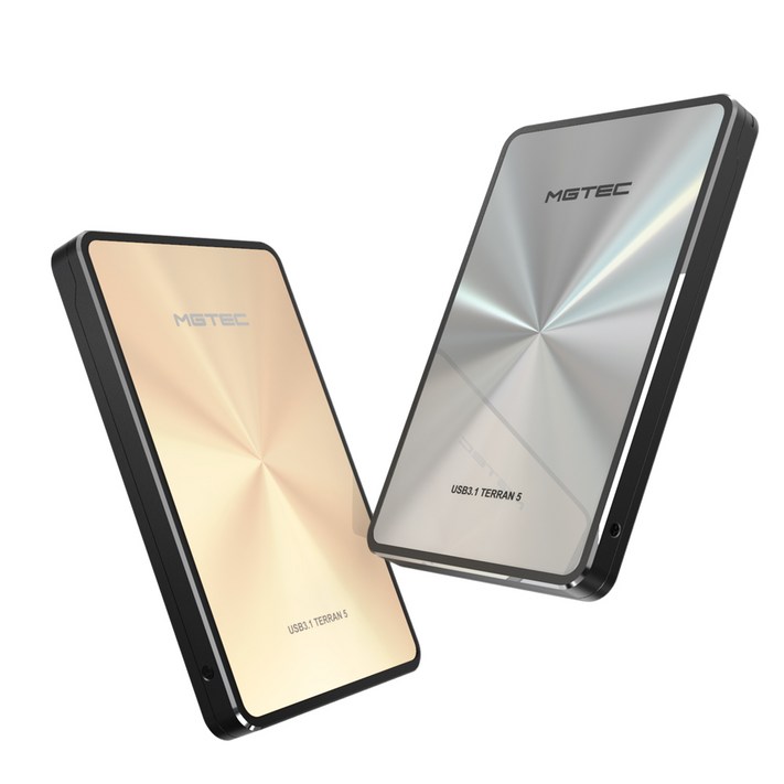 테란5 Gen5 USB 3.1 CType 외장하드 5TB 대용량초고속케이스증정, 골드