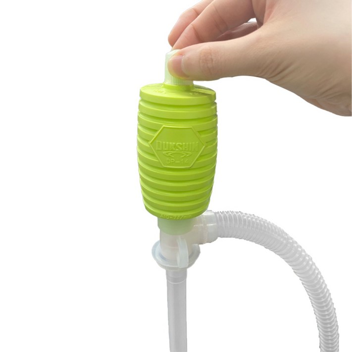 덕신 국내생산 자바라 호스 펌프 소형 연두색, 2개