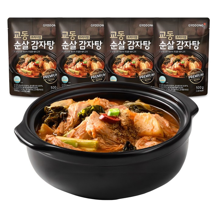 교동식품 교동 프리미엄 순살 감자탕, 500g, 4개 교동식품 교동 프리미엄 순살 감자탕, 500g, 4개