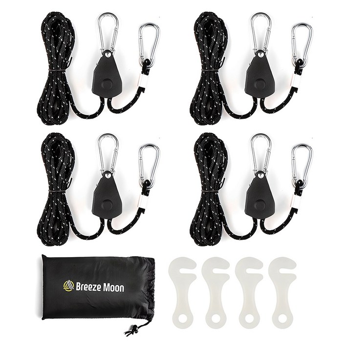 브리즈문 로프라쳇 4p  스트링 4p  야광후크 4p 보관 파우치 세트