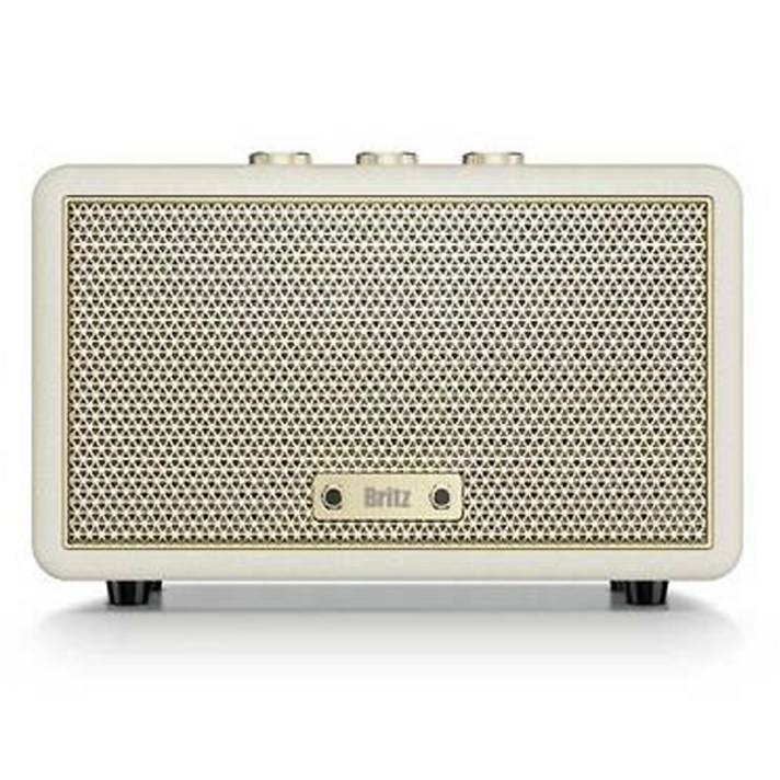 브리츠 레트로 블루투스 스피커 리모컨 세트 BZJB9700, 화이트, BZJB9700