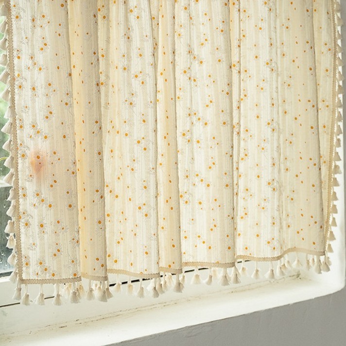 아티홈 스몰 플라워 패턴 커튼 아일렛형