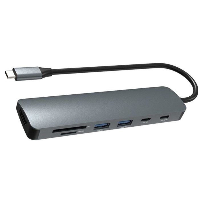 아이노트 7in1 C타입 스팀텍 지원 DEX 지원 USB C  A 5Gbps HDMI 4K PD 100W 고속 충전 멀티 허브 CH48P