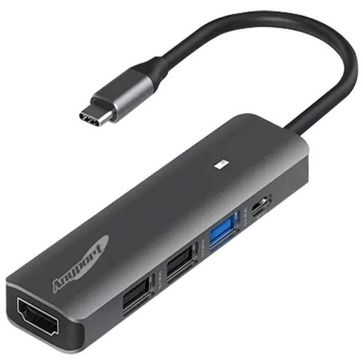 애니포트 5포트 C타입 맥북 삼성 덱스 미러링 멀티포트 USB 허브 APTC51PH, 혼합색상 애니포트 5포트 C타입 맥북 삼성 덱스 미러링 멀티포트 USB 허브 APTC51PH, 혼합색상