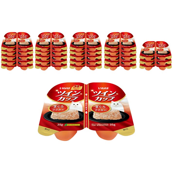 이나바 트윈컵 테린, 참치 닭가슴살 혼합맛, 35g, 24개 이나바 트윈컵 테린, 참치 닭가슴살 혼합맛, 35g, 24개