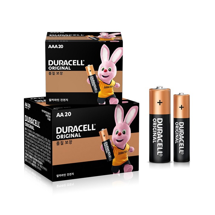 듀라셀 알카라인 건전지 AA 20p  AAA 20p, 40개입, 1세트