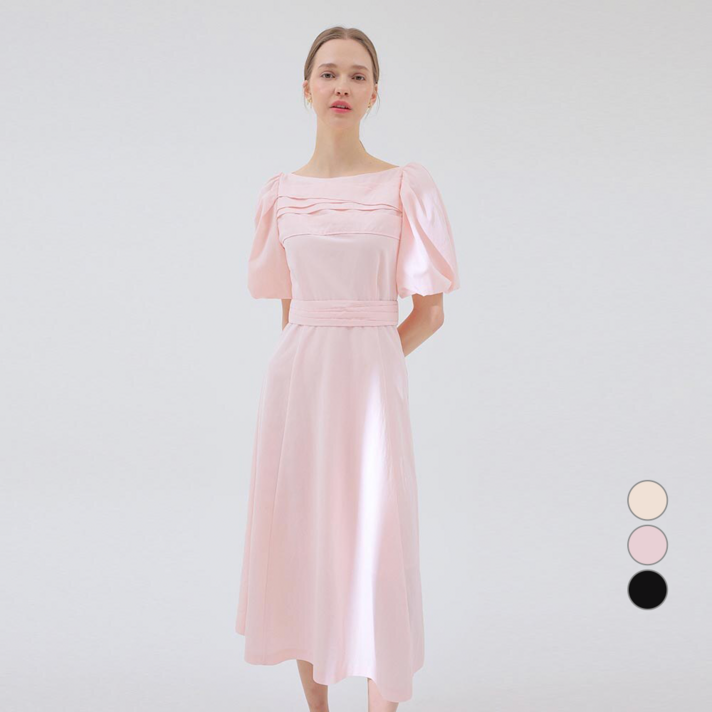 온앤온 여성용 클래식 주름 디테일 페미닌 원피스 NEW3MOC03