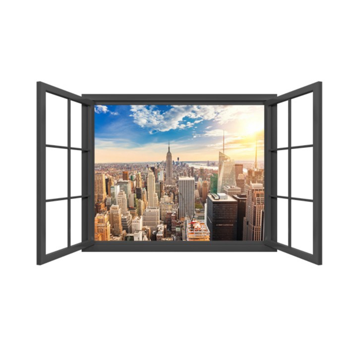스위트 스페이스 3D입체 풍경 액자형 창문스티커 11