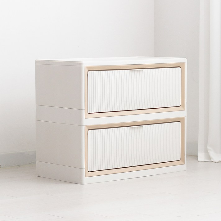 올리빙 모듈 오픈 리빙박스 650, 화이트베이지, 650 x 350 x 280 mm, 2개 올리빙 모듈 오픈 리빙박스 650, 화이트베이지, 650 x 350 x 280 mm, 2개