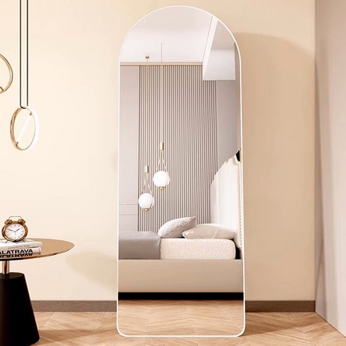 데보코 아치형 스탠드 전신거울 40 x 150 cm, 화이트