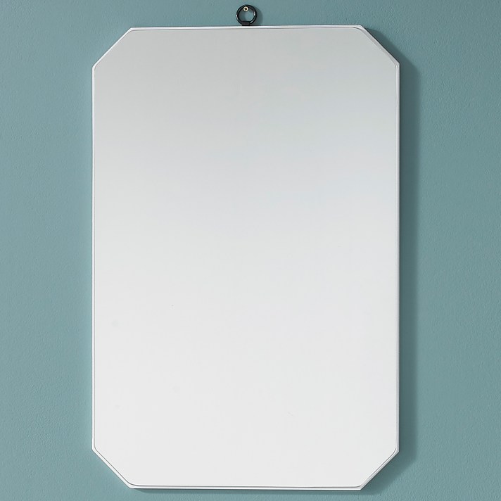 프랑 팔각 벽거울 310 x 510 mm, 화이트 우드 프랑 팔각 벽거울 310 x 510 mm, 화이트 우드