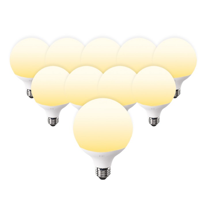 라인라이팅 LED 에코 볼구 12w 에너지소비효율 1등급 제품, 10개, 전구색 라인라이팅 LED 에코 볼구 12w 에너지소비효율 1등급 제품, 10개, 전구색