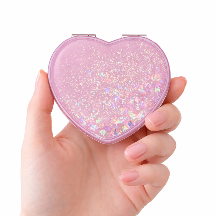 소담리빙 글리터 워터볼 휴대용 접이식 손거울