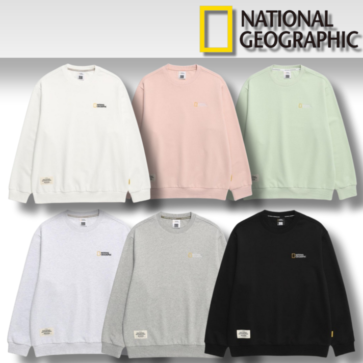 국내매장정품 내셔널지오그래픽 맨투맨 NATIONAL 남녀공용 맨투맨 긴팔 티셔츠 캐주얼 티셔츠 쮸리 레이어드 티셔츠 심플 쭈리 맨투맨 기본 맨투맨 단체티 긴소매 맨투맨 티셔츠