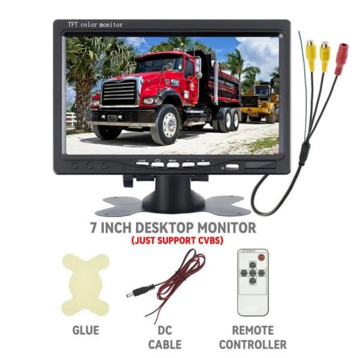 I 차량 AHD 모니터 화면 양방향 비디오 입력 7인치 TFT LCD 디스플레이 1024600 후방 카메라 주차 I 차량 AHD 모니터 화면 양방향 비디오 입력 7인치 TFT LCD 디스플레이 1024600 후방 카메라 주차