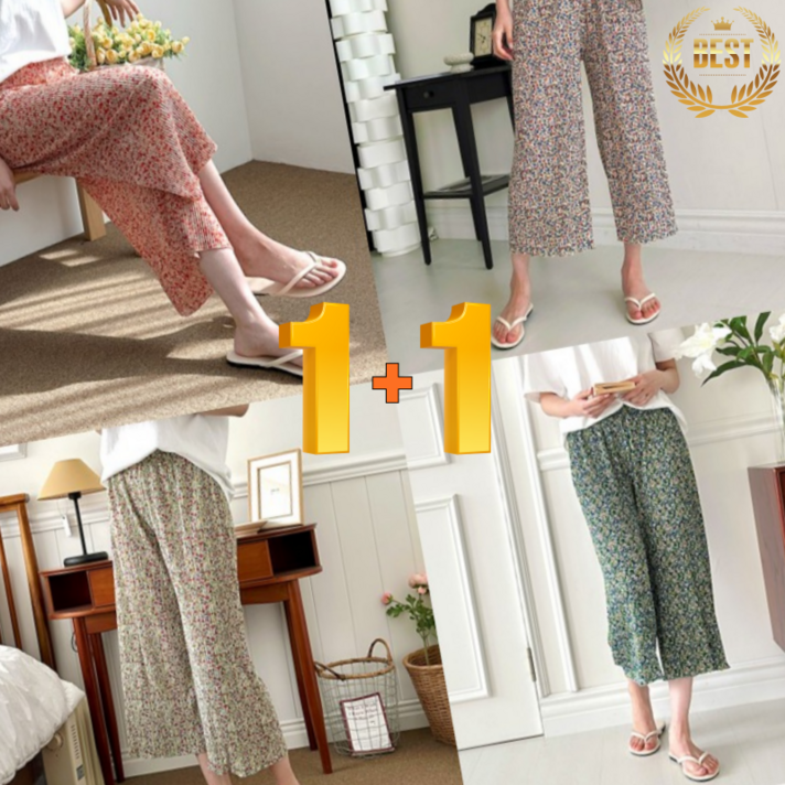 라이프릿 8부 여성 몸빼 할미 플리츠 촌캉스 냉장고 바지 11