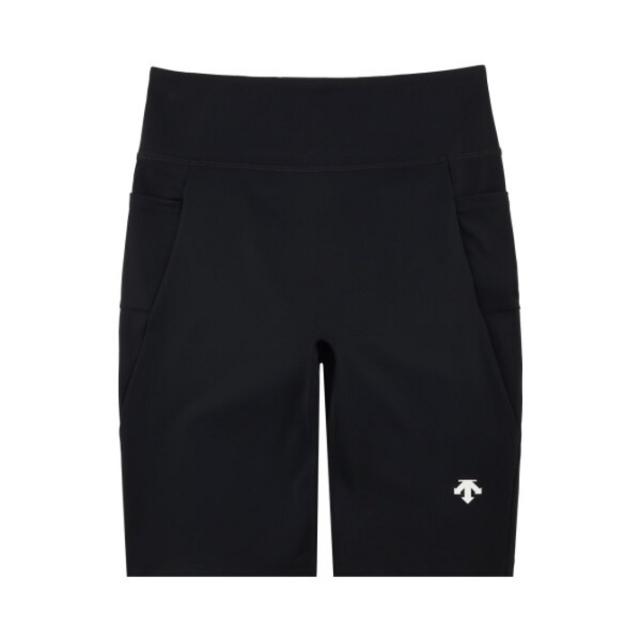 데상트 여성 4부 숏 레깅스 SP322TKL75BLK