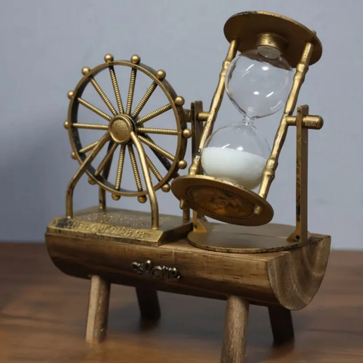 빈티지 골드 대관람차 모래시계 데스크 장식 소품