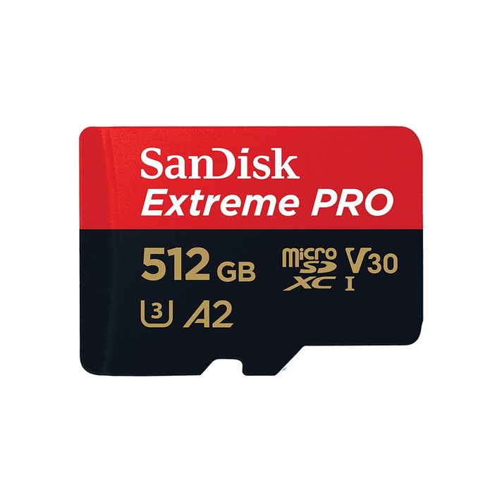SanDisk Extreme Pro 마이크로SD카드 200MBs 512GB SD어댑터, 512GB, 1개