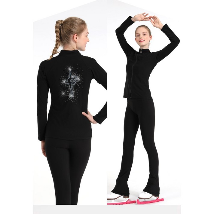 피겨 연습복 세트 피겨스케이트의상 훈련복세트 여아용 주니어 트레이닝복