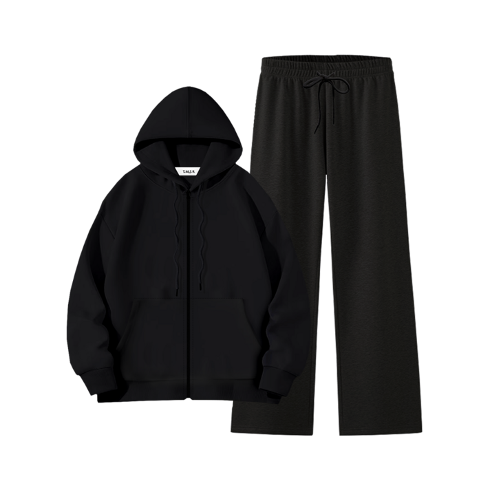 SICT 베이직 무지 특양면 후드집업 일자팬츠 세트