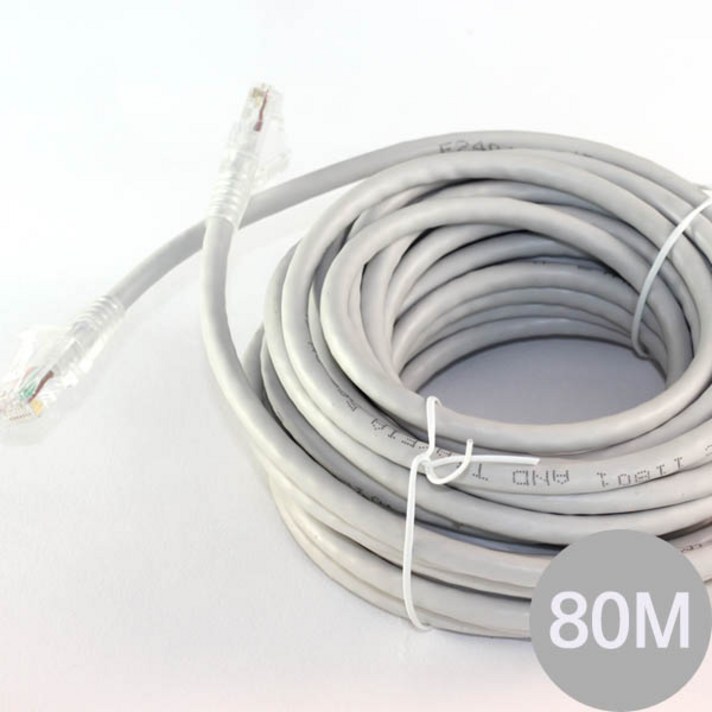 CAT6 UTP 기가비트 랜케이블 80M 그레이 CM60180, 1개