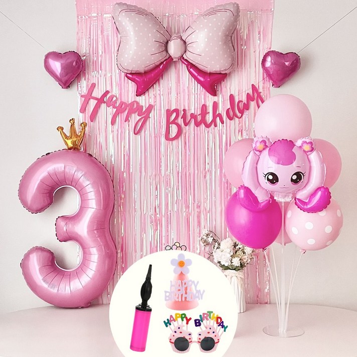 연지마켓 하츄핑 풍선 캐치 티니핑 생일 파티 용품 세트, 1세트