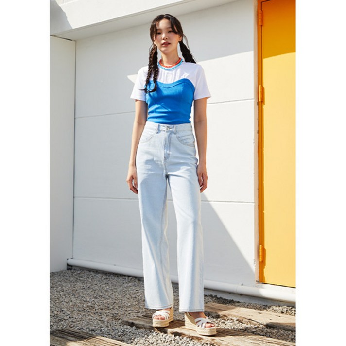 에고이스트BLUE LABEL 스트레이트핏 논스판 데님 팬츠 EQ2ODP09