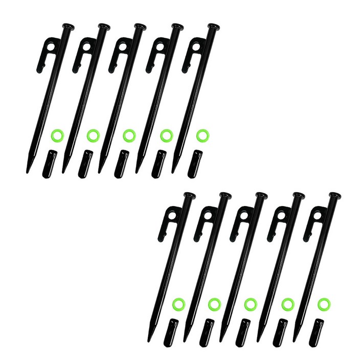 캠핑 고강도 단조팩 20cm 10개 텐트 타프 핑거 팩