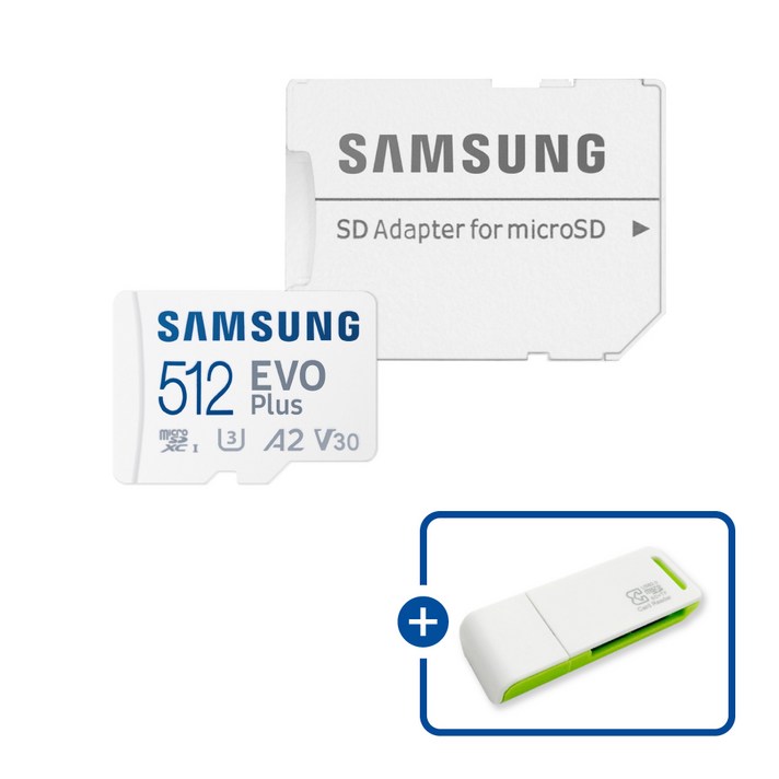 삼성전자 마이크로SD카드 EVO PLUS MBMC64SAKR 이엘 연두 카드 리더기 USB2.0 2in1, 1개 삼성전자 마이크로SD카드 EVO PLUS MBMC64SAKR 이엘 연두 카드 리더기 USB2.0 2in1, 1개