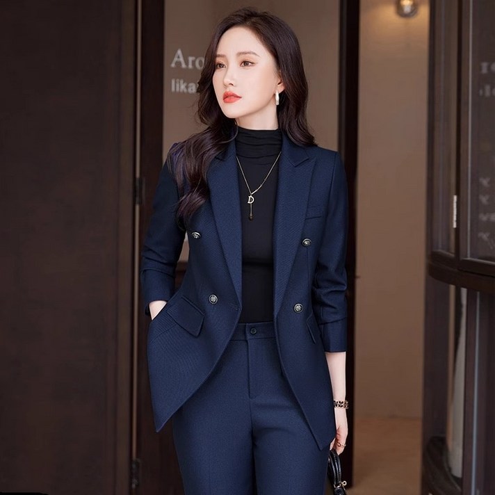 루스리더 여성 오피스룩 투버튼 정장 투피스 EZ35