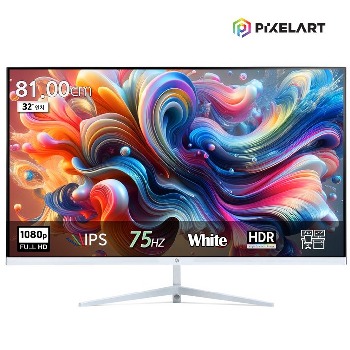 픽셀아트 PIXELART PA3230W 화이트 무결점 75Hz FHD 32형 모니터, 80.1cm, PA3230W 일반 픽셀아트 PIXELART PA3230W 화이트 무결점 75Hz FHD 32형 모니터, 80.1cm, PA3230W 일반