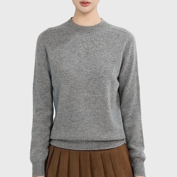 클레이스 울100 캐시미어 친환경 체온조절 베이직 니트 스웨터