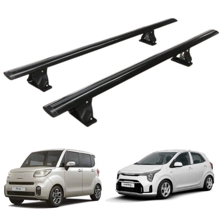 김파츠 경차용 문틀 차량용 가로바 1.3M 레이 모닝, 블랙, 1세트