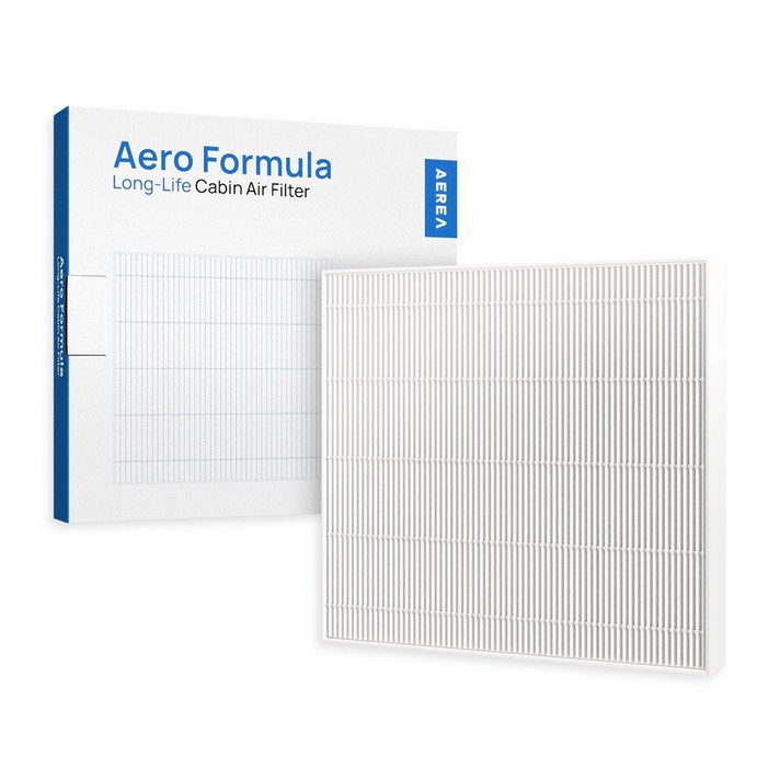 에리아 에어로포뮬러 2년 사용 가능한 괴물 성능 자동차 차량용 에어컨 히터 필터, CA 005, 1개