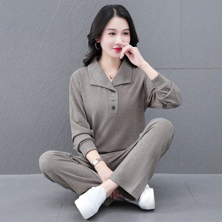 휠렉스 여성 패션 루즈핏 데일리 티셔츠 통바지 상하세트 YQ06