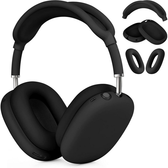 에어팟맥스 헤드 실리콘 커버 20242020 에어팟 맥스 케이스, 블랙, 1개