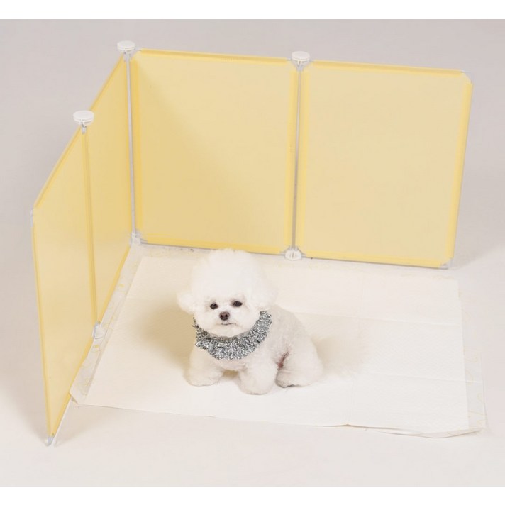밍글펫 반려동물 울타리 화장실 푸푸 롱 파티션, 옐로우 8P, 8개
