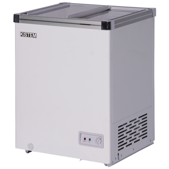 본사 키스템 유리 슬라이드 100L 냉동고 아이스크림 냉장고 냉동과일 냉동생선 얼음물, KISSD10F, 혼합색상