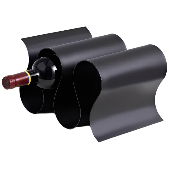 레치 모던 미니멀 인테리어 스틸 와인 거치대, 1개, 블랙