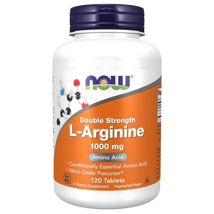 나우푸드 더블 스트랭스 L아르기닌 1000mg 타블렛, 120정, 1개