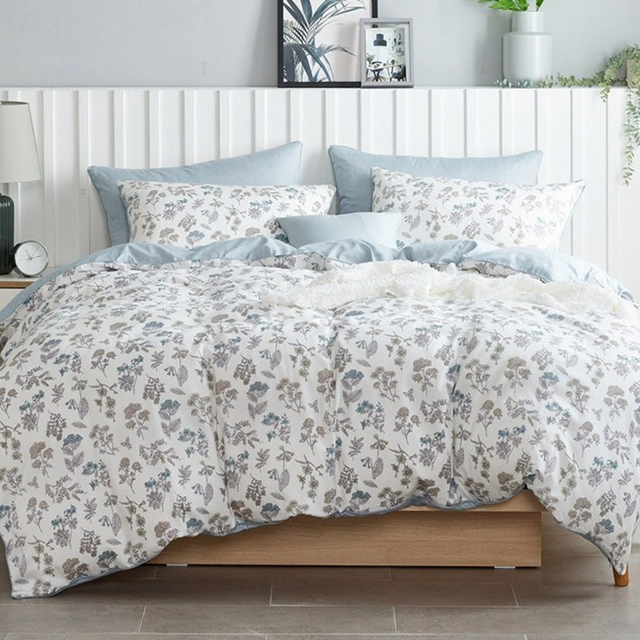 도아드림 프리스틴 모달면 이불커버, 화이트블루