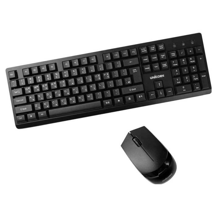 유니콘 저소음 무선키보드 마우스 세트