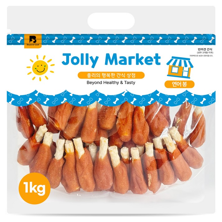 졸리마켓 강아지 연어봉 대용량 간식, 연어맛, 1kg, 1개