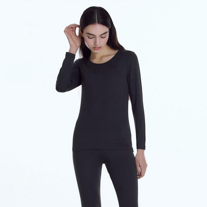 보디가드 여성용 피치기모 발열 내의 상하 세트