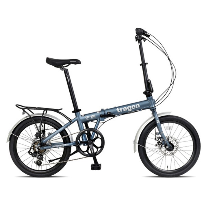 트라젠 7단 알루미늄 디스크 브레이크 접이식 자전거 미니벨로 미조립 TF-100, 블루, 150cm 20230819